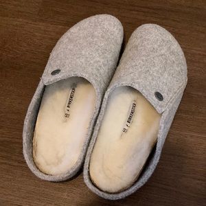 Birkenstock Men Zermatt Shearling Wool Felt Slippers Sz EU40/US M7 L9